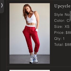 Free People Movement Red Joggers